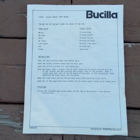 Bucilla "Joyful Goose" latch draftstop kit NEW VINTAGE - Picture 8 of 9